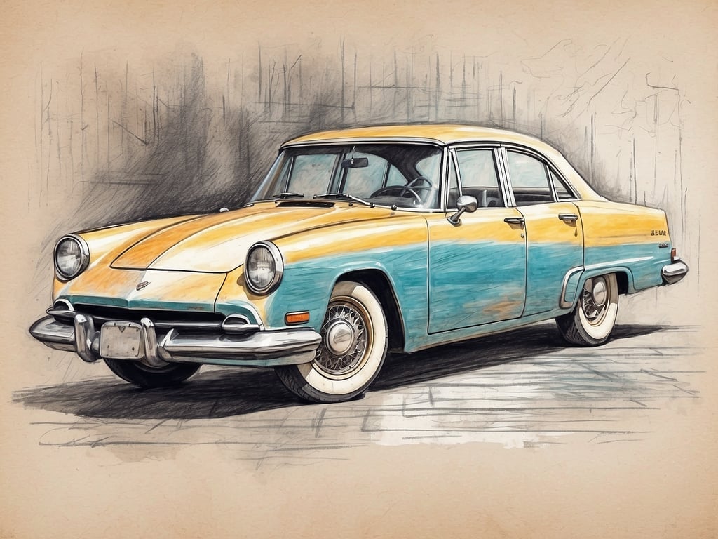 Auf dem Bild ist ein klassisches Auto in einer auffälligen gelb-blauen Farbgebung zu sehen. 

Eine Reiserücktrittsversicherung ist eine Versicherung, die Reisende finanziell schützt, falls sie ihre Reise aus bestimmten Gründen absagen müssen. Dies kann durch unerwartete Ereignisse wie Krankheit, einen Unfall oder andere Notfälle geschehen. Die Versicherung erstattet die Kosten für nicht in Anspruch genommene Reiseleistungen, wie Flugtickets oder Hotelbuchungen.