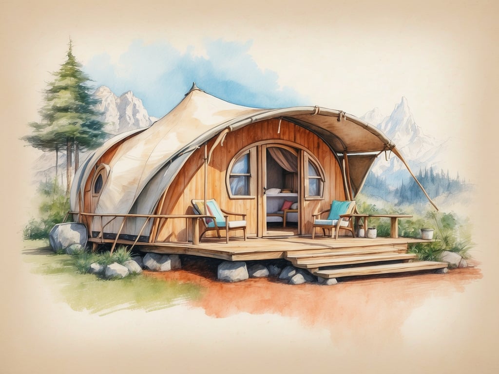 Auf dem Bild ist eine stilisierte Holzhütte oder ein Zelt in einer naturnahen Umgebung zu sehen, umgeben von Bäumen und Bergen. Es handelt sich um eine gemütliche Unterkunft im Freien.

Alternativen zu Center Parcs könnten sein:

1. **Ferienparks von Landal GreenParks** – Ähnlich wie Center Parcs, bieten sie viele Einrichtungen und Aktivitäten in der Natur.
2. **Familiencampingplätze** – Diese bieten oft eine Vielzahl von Freizeitmöglichkeiten und sind ideal für Kinder.
3. **Glamping-Angebote** – Luxuriöses Camping in speziellen Unterkünften wie Safari-Zelten oder Baumhäusern.
4. **Wellnesshotels** – Diese bieten Entspannung und Wellness in einer ruhigen Umgebung.
5. **Bauernhöfe oder Agriturismi** – Authentische Erlebnisse auf einem Bauernhof, oft mit tierischen Aktivitäten für Kinder.

Diese Optionen bieten vielfältige Möglichkeiten für einen erholsamen Urlaub in der Natur.