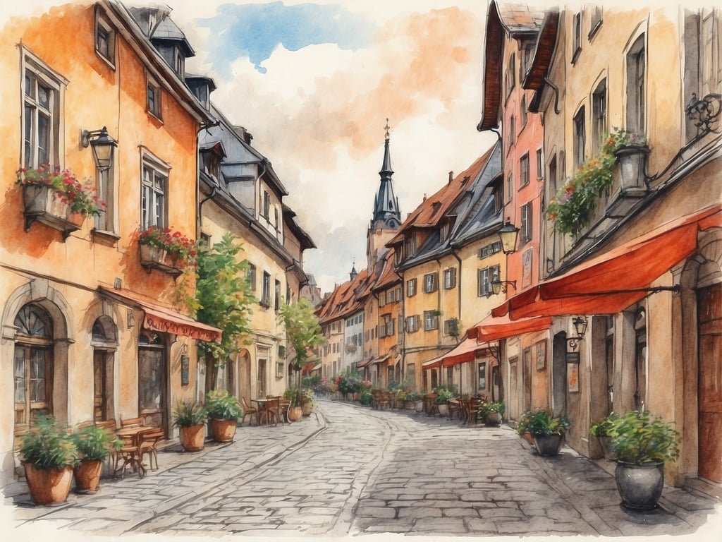 Auf dem Bild ist eine malerische Straße mit historischen Gebäuden zu sehen, die bunt dekoriert sind und Flieder sowie Pflanzen in Töpfen haben. Die Architektur erinnert an eine charmante Altstadt, möglicherweise mit einem Kirchturm im Hintergrund.

In Bremen sind folgende Stadtteile empfehlenswert:

1. **Schnoor**: Ein historisches Viertel mit verwinkelten Gassen und kleinen Geschäften.
2. **Viertel**: Beliebt für seine lebendige Atmosphäre, zahlreiche Cafés, Bars und kulturelle Angebote.
3. **Altstadt**: Heimat vieler Sehenswürdigkeiten wie dem Roland und dem UNESCO-Weltkulturerbe Bremer Rathaus.
4. **Osterholz-Tenever**: Ein interessanter Stadtteil mit einer Mischung aus alten und neuen Elementen.
5. **Walle**: Bekannt für seine multikulturelle Prägung und charmante Wohngegenden.

Diese Stadtteile bieten einen schönen Einblick in die Geschichte und Kultur Bremens.