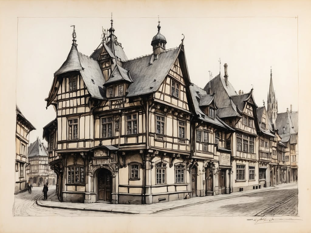 Historische Fachwerkfassade in Wernigerode