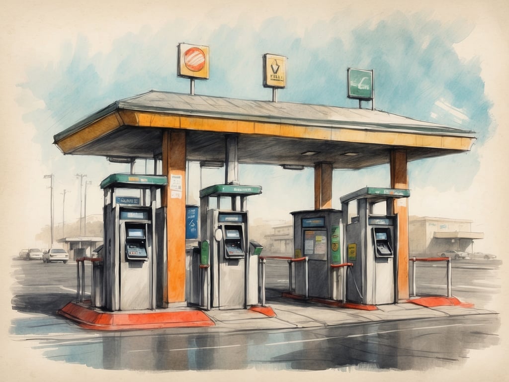 Auf dem Bild sind verschiedene Mautautomaten zu sehen, die in einer Mautstation stehen. Diese Automaten werden verwendet, um die Maut für die Nutzung von Autobahnen in Italien zu bezahlen.

**Wie funktioniert die Maut in Italien?** 

In Italien gibt es ein System, bei dem Autofahrer an Mautstationen Gebühren entrichten, die abhängig von der zurückgelegten Strecke und der Fahrzeugklasse sind. Eingangs an die Autobahn nehmen die Fahrer ein Ticket, das den Startpunkt der Reise festhält. Am Ende der Fahrt an der Ausfahrt müssen sie das Ticket an einem der Automaten oder Kassenschalter vorzeigen und die entsprechende Maut bezahlen. Die Bezahlung kann in bar oder mit Kreditkarte erfolgen. In einigen Regionen gibt es auch die Möglichkeit, eine elektronische Mautbox (Telepass) zu nutzen, die eine automatische Abrechnung ermöglicht.
