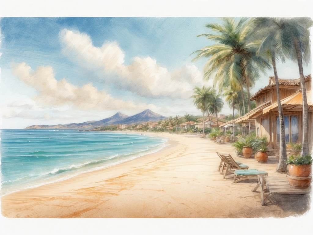 Auf dem Bild ist ein malerischer Strand mit Palmen, einem klaren Wasser und Sonnenliegen zu sehen. Es wirkt ruhig und einladend, ideal für einen entspannten Tag am Meer.

Am Gardasee ist es in den Regionen wie Bardolino und Desenzano d/G am wärmsten, besonders im Sommer, da dort das milde Klima und die vielen Sonnenstunden die Temperaturen steigen lassen.