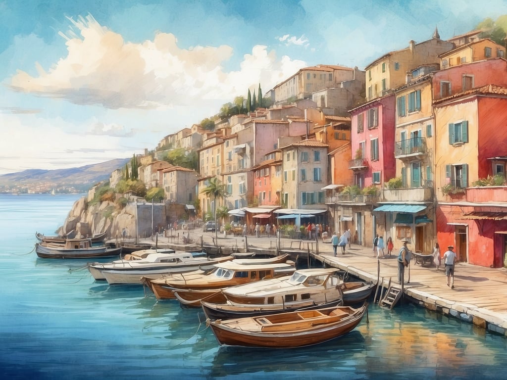 Auf dem Bild sieht man eine malerische Küstenlandschaft mit bunten Gebäuden, die direkt am Wasser stehen. Es sind mehrere Boote im Vordergrund zu sehen, die am Steg festgemacht sind. Leute sind unterwegs und genießen die schöne Umgebung mit blauem Himmel und wenigen Wolken.

Wo ist Hamburg am schönsten? In Hamburg ist es besonders schön an der Speicherstadt und an der Elbphilharmonie, wo man eine herrliche Aussicht auf den Hafen genießen kann.
